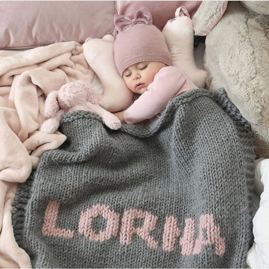 Light grey & baby pink name