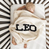 Cream blanket & black name