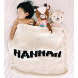 Cream blanket & black name