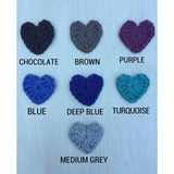 Black blanket & creme heart