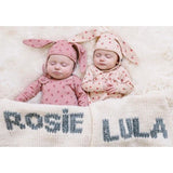 Cream blanket & light gray name