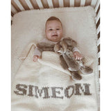 Cream blanket & mink name